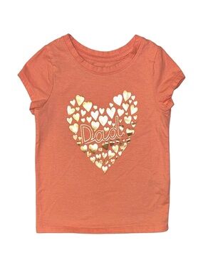 CAT & JACK Girl's Orange Graphic Short Sleeve Shirt Size 2T